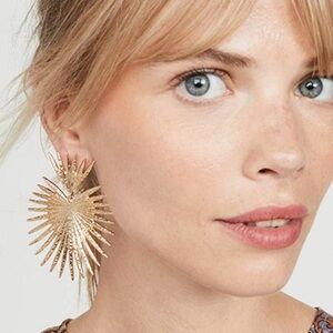 ✨ 18k Gold Plated Sunburst Statement Earrings | Bold Fashion Jewelry new✨